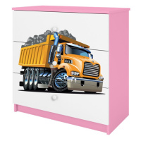 Kocot kids Komoda Babydreams 80 cm náklaďák růžová