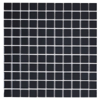 Skleněná mozaika Premium Mosaic černá 30x30 cm lesk MOS25BK