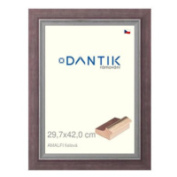 DANTIK rámeček 29,7 × 42, AMALFI fialový plexi čiré