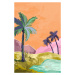 Ilustrace Palmtrees, Goed Blauw, 26.7 × 40 cm