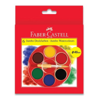 Faber-Castell Faber-Castell, 125007, sada akvarelových vodových barev, 6 klasických barev