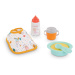 Jídelní souprava s bryndáčkem Mealtime Set Corolle pro 30 cm panenku 5 doplňků od 18 měsíců