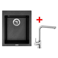 Sinks Cube 410 Metalblack + Elka