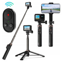 Telesin Selfie Stick Tripod Stativ s dálkovým ovládáním pro smartphony a kamery GoPro