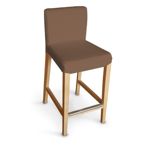 Dekoria Potah na barovou židli Hendriksdal , krátký, hnědá, potah na židli Hendriksdal barová, L