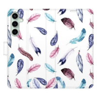 iSaprio flip pouzdro Colorful Feathers pro Samsung Galaxy S23 FE