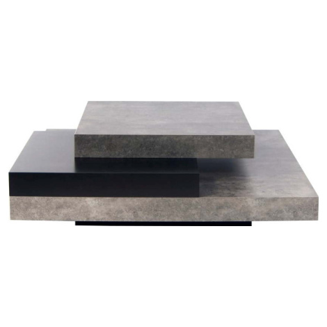 Černo-šedý konferenční stolek v dekoru kamene 90x90 cm Slate - TemaHome