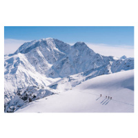 Fotografie Ski mountaineers advance towards mountain summit, Milo Zanecchia/ Ascent Xmedia, (40 