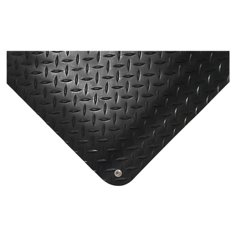 COBA Protiúnavová rohož DECKPLATE, přířezy, černá, bm x 600 mm, max. 18,3 m