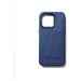 Mujjo Full Leather Wallet pouzdro iPhone 15 Pro Max modrý