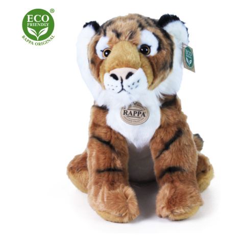 RAPPA - Plyšový tygr sedící 30 cm ECO-FRIENDLY