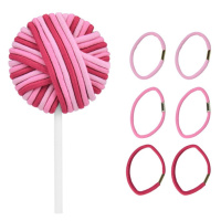 KIEPE Hair Tie Lollipops - gumičky do vlasů ve tvaru lízátka růžové, 24 ks