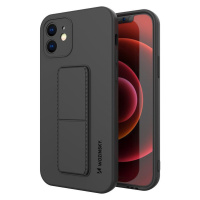 Wozinsky Flexibilní silikonové pouzdro se stojánkem na iPhone XS Max black