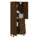 vidaXL Skříň highboard hnědý dub 69,5 x 34 x 180 cm kompozitní dřevo