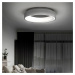 Solight LED stropní světlo kulaté Treviso, 48W, 2880lm, stmívatelné, dálkové ovládání, šedá WO76