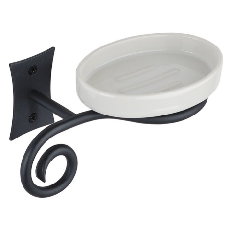 REBECCA mýdlenka, černá/keramika CC002 Sapho