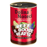 Dolina Noteci SUPERFOOD 400g hovězí a husí srdce pro psy 80% masa