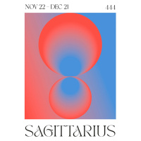 Ilustrace Sagittarius, Valeria Castillo, (30 x 40 cm)