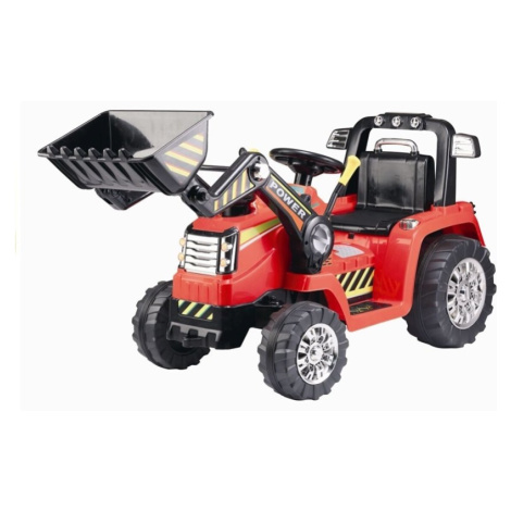 Mamido Dětský elektrický traktor Power s radlicí červený