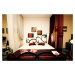 Kovová postel Cartagena Rozměr: 180x200 cm, barva kovu: 3B červená stříbrná pat.