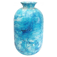 KARE Design Kovová váza Zumba modrá 55cm
