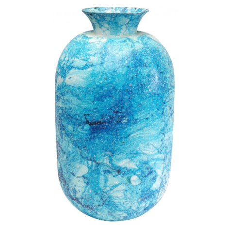 KARE Design Kovová váza Zumba modrá 55cm