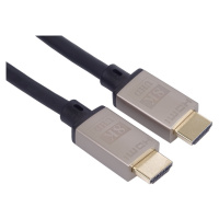 PremiumCord kabel HDMI 2.1, M/M, 8K@60Hz, Ultra High Speed, pozlacené konektory, 2m, černá - kph