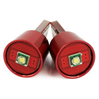 Auto LED žárovka W5W T10 1 SMD CREE CANBUS ČERVENÁ