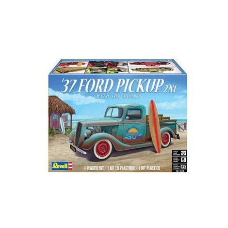 Revell Plastic ModelKit MONOGRAM auto 4516 - 1937 Ford Pickup Street Rod with Surf Board (1:25)