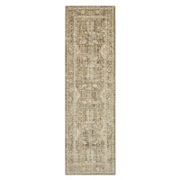 Běhoun Cairo 105592 Luxor Black Cream – na ven i na doma 80x200 cm