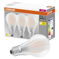 3PAK LED žárovka LED E27 A60 7,5W = 75W 1055lm 2700K Teplá 300° Filament OSRAM BASE