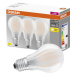 3PAK LED žárovka LED E27 A60 7,5W = 75W 1055lm 2700K Teplá 300° Filament OSRAM BASE