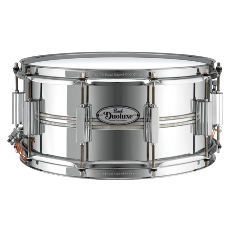 Pearl DUX1465BR/405 Duoluxe 14”x6,5” - Jupiter Alloy Chrome/Brass / Nicotine White Marine Pearl  WHITE PEARL