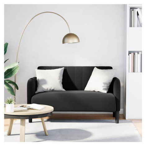 vidaXL Loveseat Sofa Černý 109 cm samet