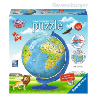 RAVENSBURGER Puzzle 3D Dětský globus 180 dílků 20cm AJ plast
