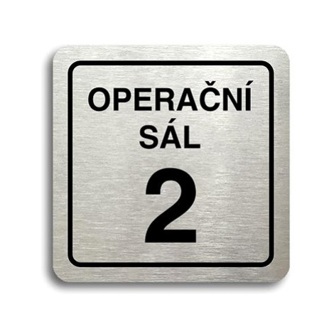 Accept Piktogram "operační sál 2" (80 × 80 mm) (stříbrná tabulka - černý tisk)