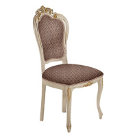 Estila Barokní luxusní čalouněná jídelní židle Clasica z masivu s rustikálním zdobením 102cm