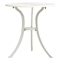 Zahradní stůl bílý 62 × 62 × 65 cm litý hliník, 315581