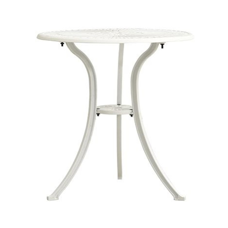 Zahradní stůl bílý 62 × 62 × 65 cm litý hliník, 315581 SHUMEE