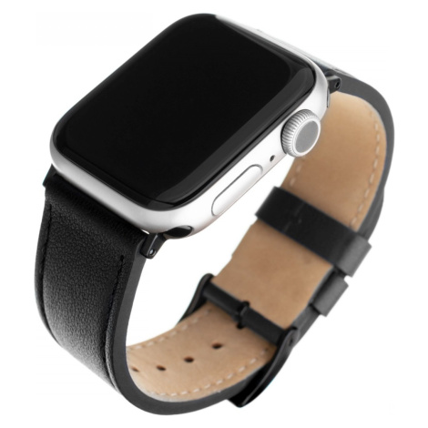 Kožený řemínek FIXED Leather Strap pro Apple Watch 42mm/44mm, černá