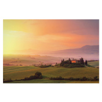 Fotografie Farm in Tuscany at dawn, mammuth, 40 × 26.7 cm