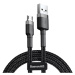 Kabel Baseus Cafule Cable USB For Micro 2A 3m Gray+Black (6953156296374)