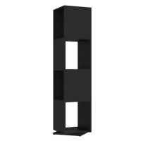 Shumee otočná skříňka černá 34,5×34,5×147,5 cm dřevotříska, 339558