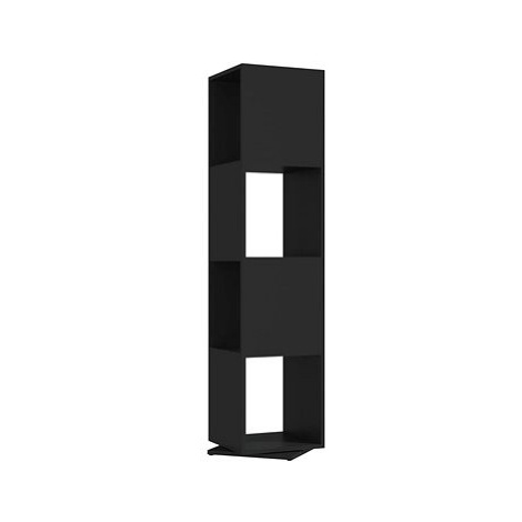 Shumee otočná skříňka černá 34,5×34,5×147,5 cm dřevotříska, 339558