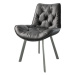 DELIFE Jídelní židle Taimi-Flex černá pravá kůže oválná podnož nerezová ocel