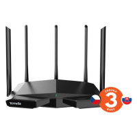 Tenda TX27 Pro AXE5700 WiFi6E Router, 1x GWAN, 3x GLAN, IPv6, BSS Color, VPN server, WPA3,CZ app