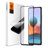 Ochranné sklo Spigen Glass FC, black - Xiaomi Redmi Note 10 Pro (AGL02946)