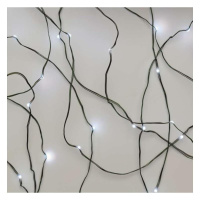 Vánoční LED řetěz - nano - 75xLED, 7,5+5 metrů, IP44, studená bílá, časovač - (ZY1913T)