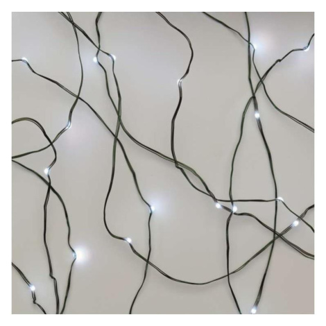 Vánoční LED řetěz - nano - 75xLED, 7,5+5 metrů, IP44, studená bílá, časovač - (ZY1913T) Donoci