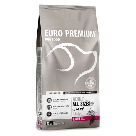 Euro Premium Dog Adult Light - 2 x 12 kg